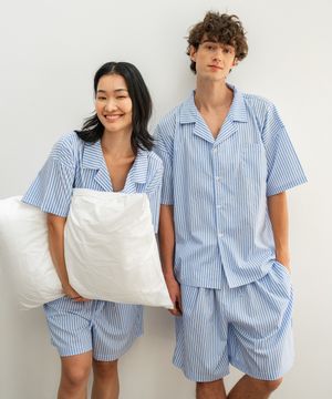 (uni)레지던스 솔티 스트라이프 파자마 블루