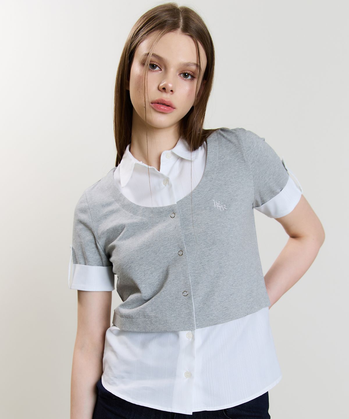 러브이즈트루(LUVISTRUE) LVTR SHIRT CARDIGAN(GRAY)