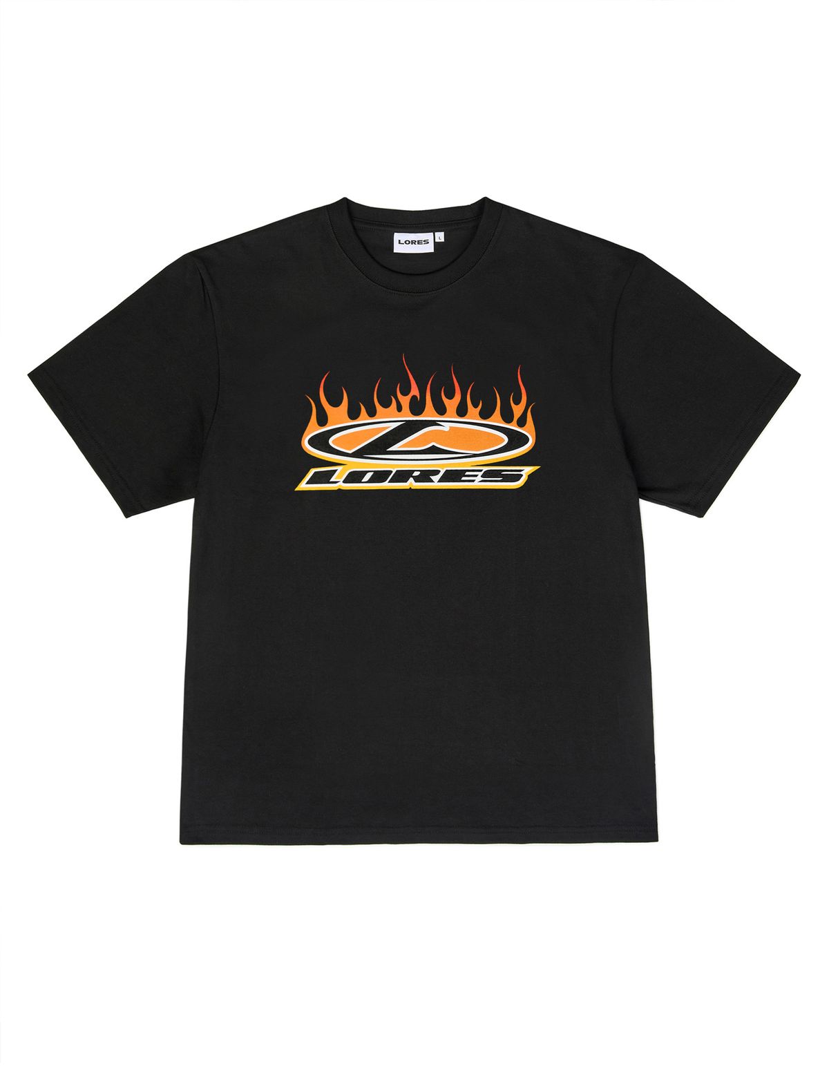 로어즈(LORES) Flame L-oval S/S Tee - Black