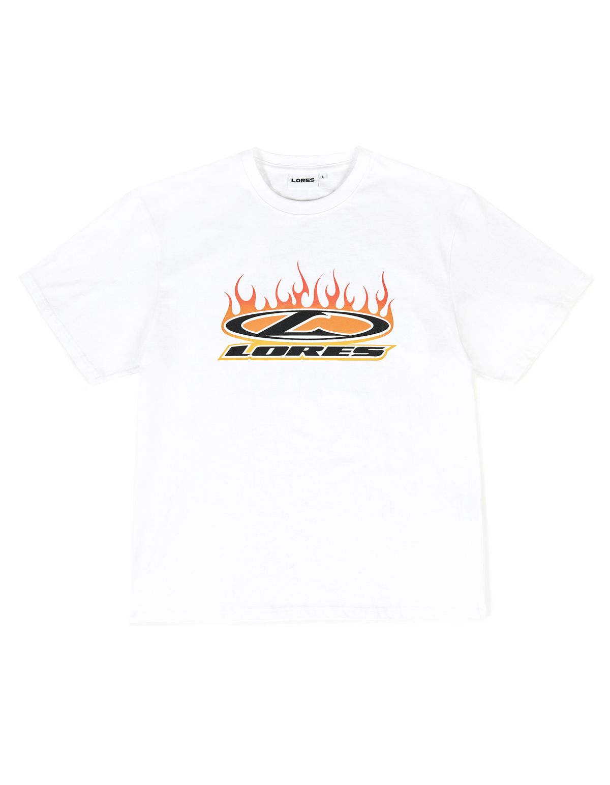 로어즈(LORES) Flame L-oval S/S Tee - White