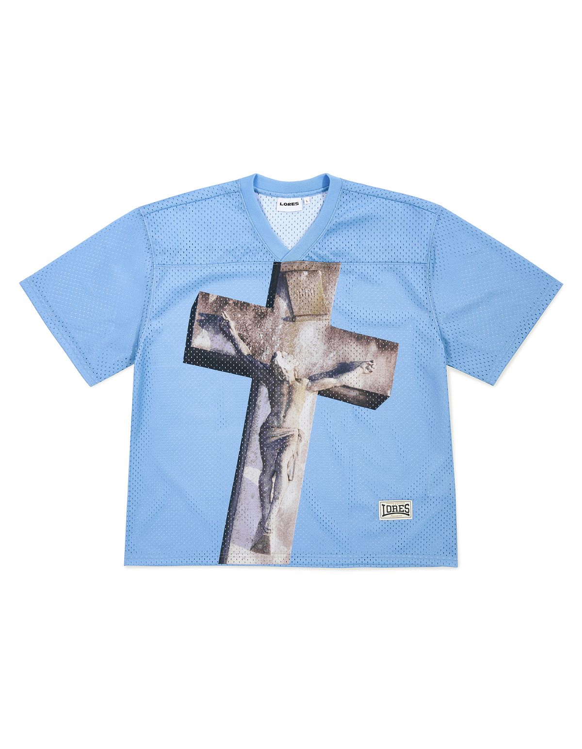 로어즈(LORES) Cross Mesh Football Jersey - Blue