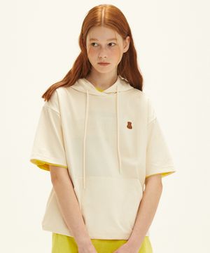 레트로베어 반팔 후디 IVORY (LP7TF423-003)