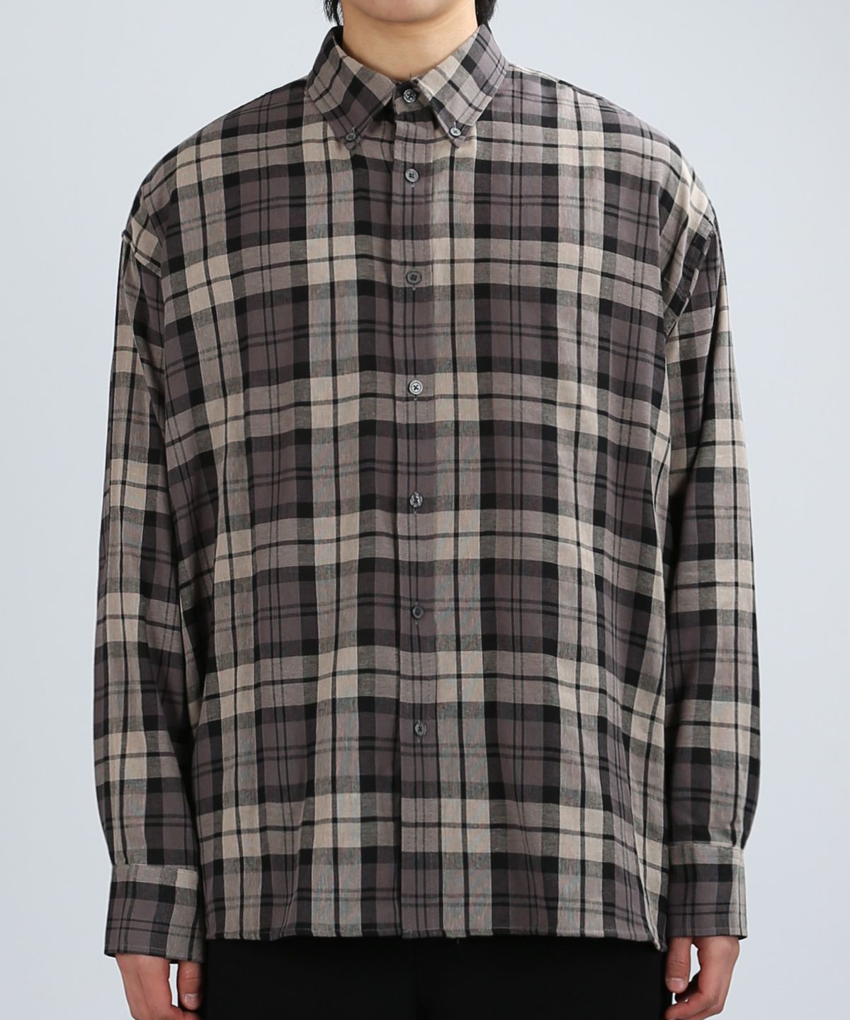 베리베인(VERYVAIN) TARTAN OVER SHIRTS (BEIGE)