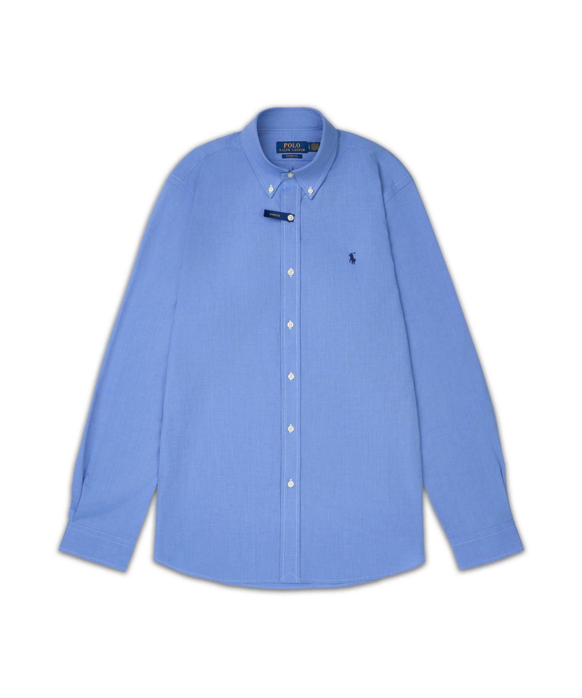 폴로 랄프 로렌(POLO RALPH LAUREN) 커스텀핏 스트레치 포플린 셔츠-블루