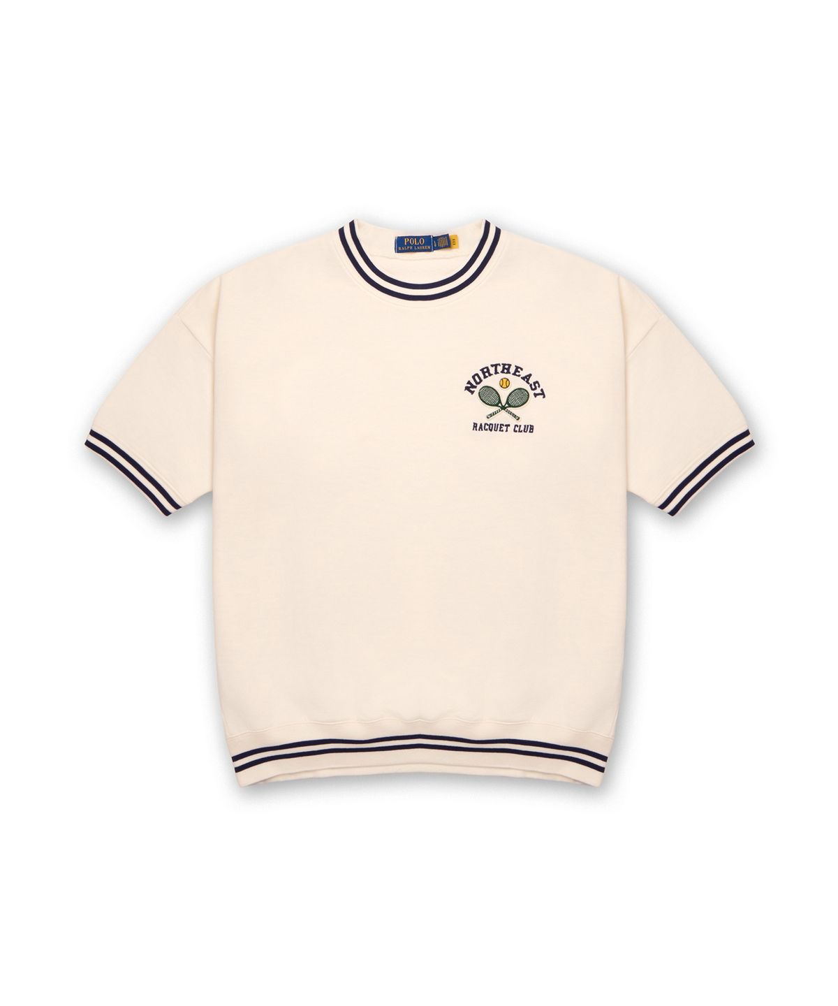 폴로 랄프 로렌(POLO RALPH LAUREN) 빈티지핏 플리스 그래픽 스웨트셔츠-화이트