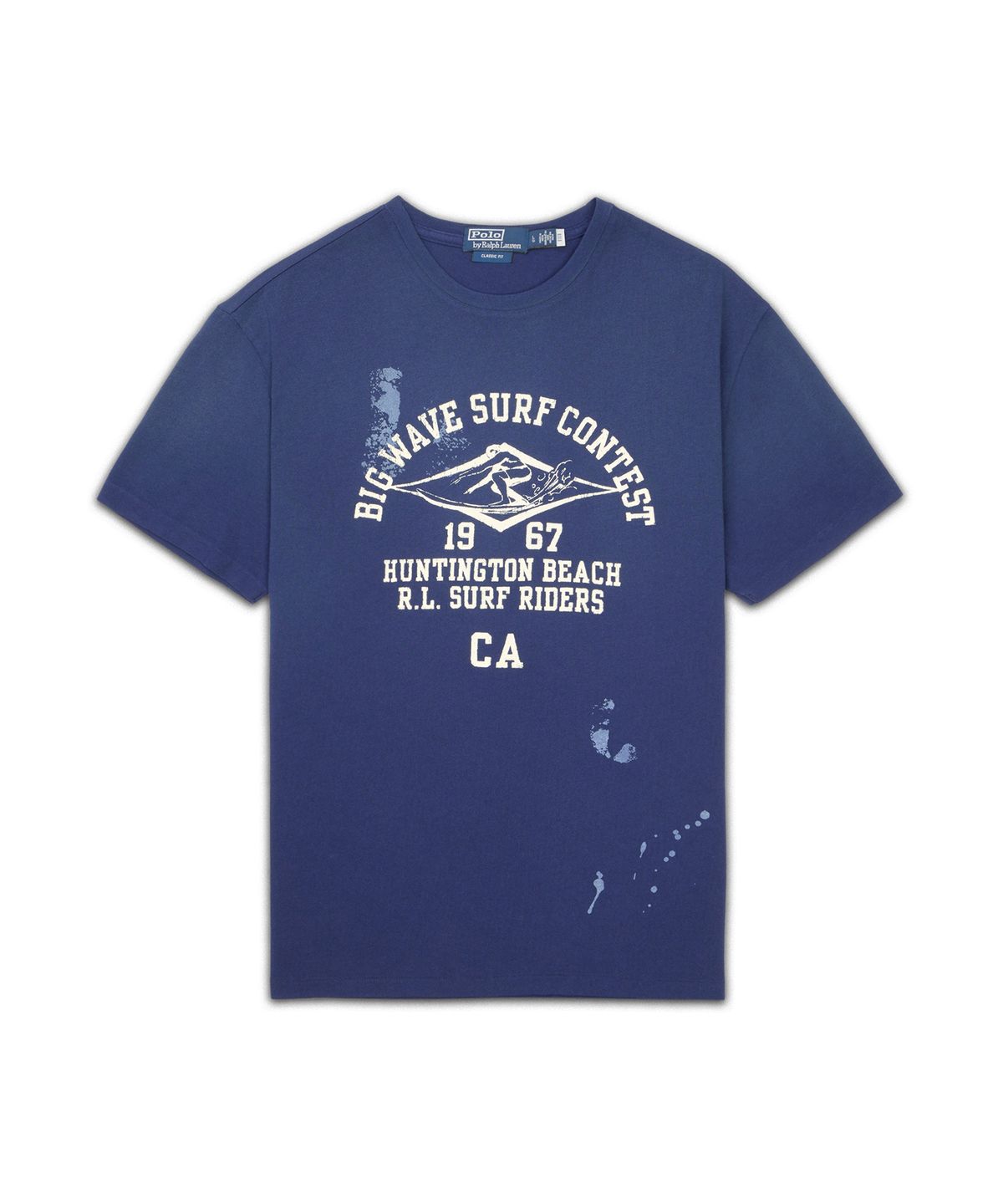 폴로 랄프 로렌(POLO RALPH LAUREN) 클래식핏 저지 그래픽 티셔츠-블루