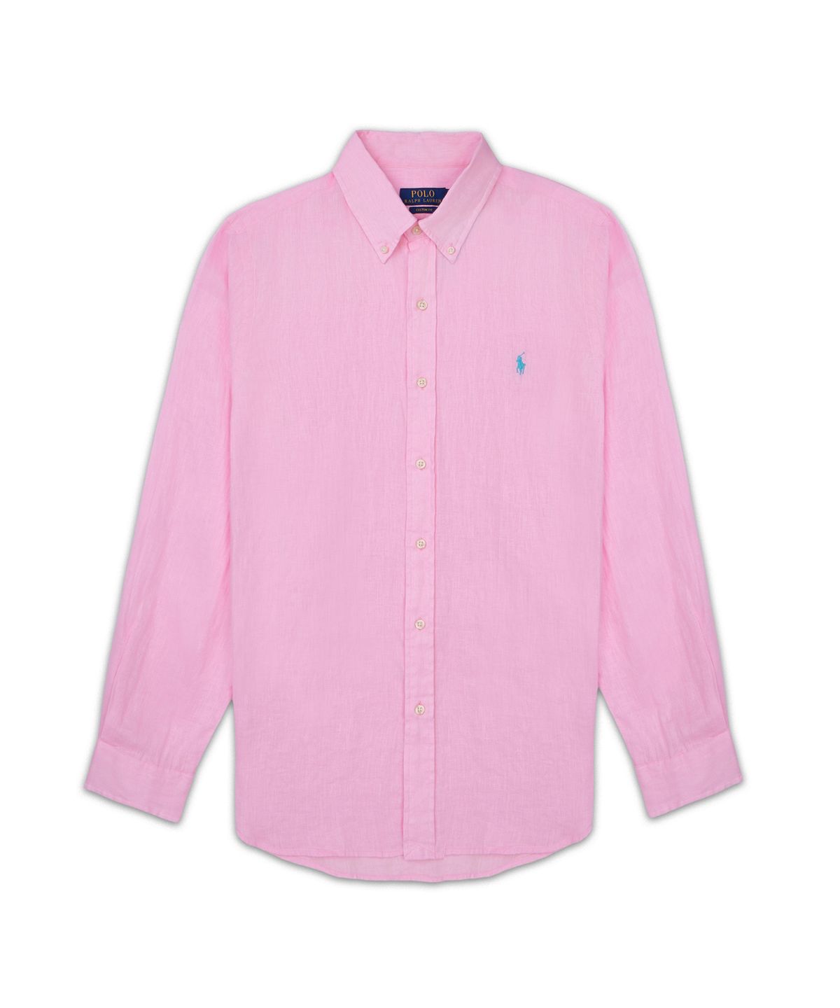 폴로 랄프 로렌(POLO RALPH LAUREN) 커스텀핏 리넨 셔츠-핑크