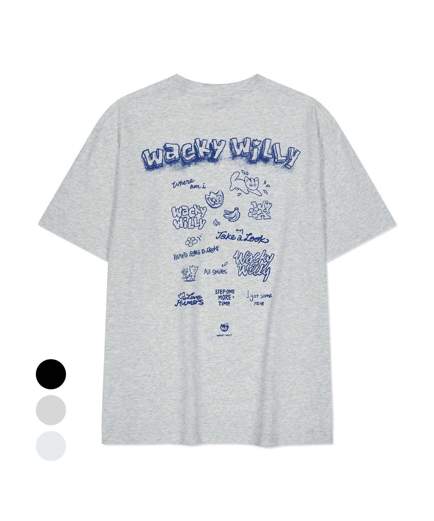 【WACKY WILLY】Sketch graphic short sleeve t-shirt R6499 MUSINSA | WACKY WILLY Sketch Graphic Short Sleeve T-Shirt (3