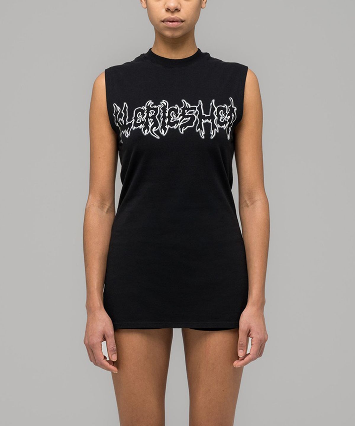 032씨(032C) (W) 수퍼 배드 저지 드레스 앤 핫팬츠 페이디드 블랙 SUPER BAD JERSEY DRESS AND HOTPANTS FADED BLACK