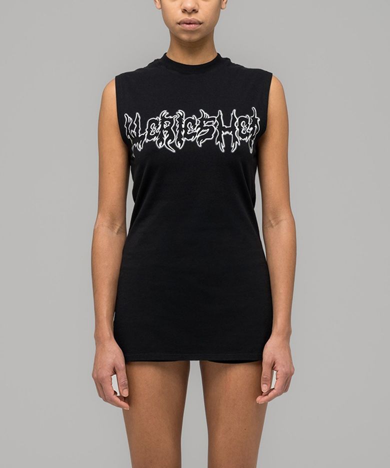 (W) 수퍼 배드 저지 드레스 앤 핫팬츠 페이디드 블랙 SUPER BAD JERSEY DRESS AND HOTPANTS FADED BLACK