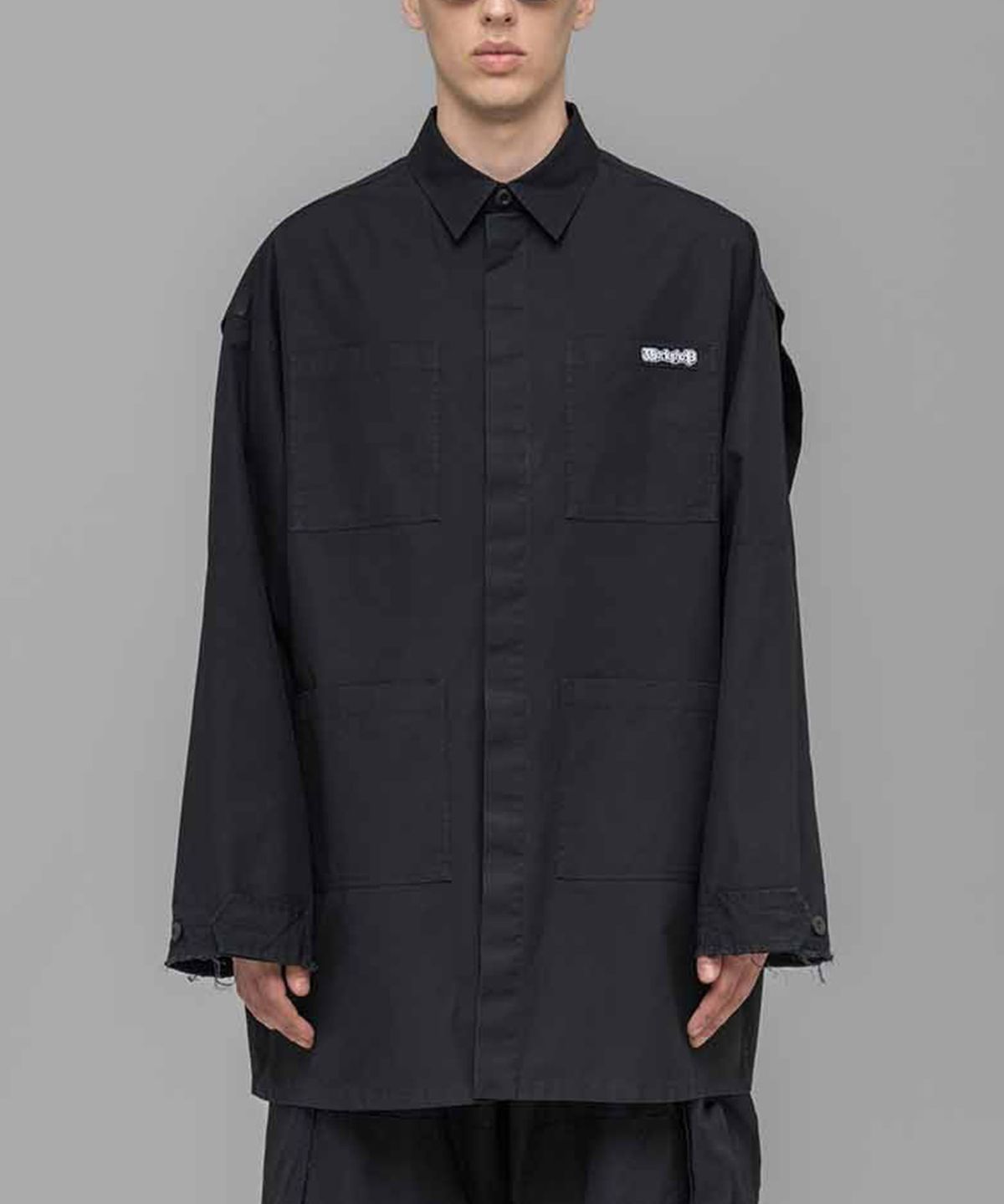 032씨(032C) (U) 인터미션 카고 오버셔츠 블랙 INTERMISSION CARGO OVERSHIRT BLACK