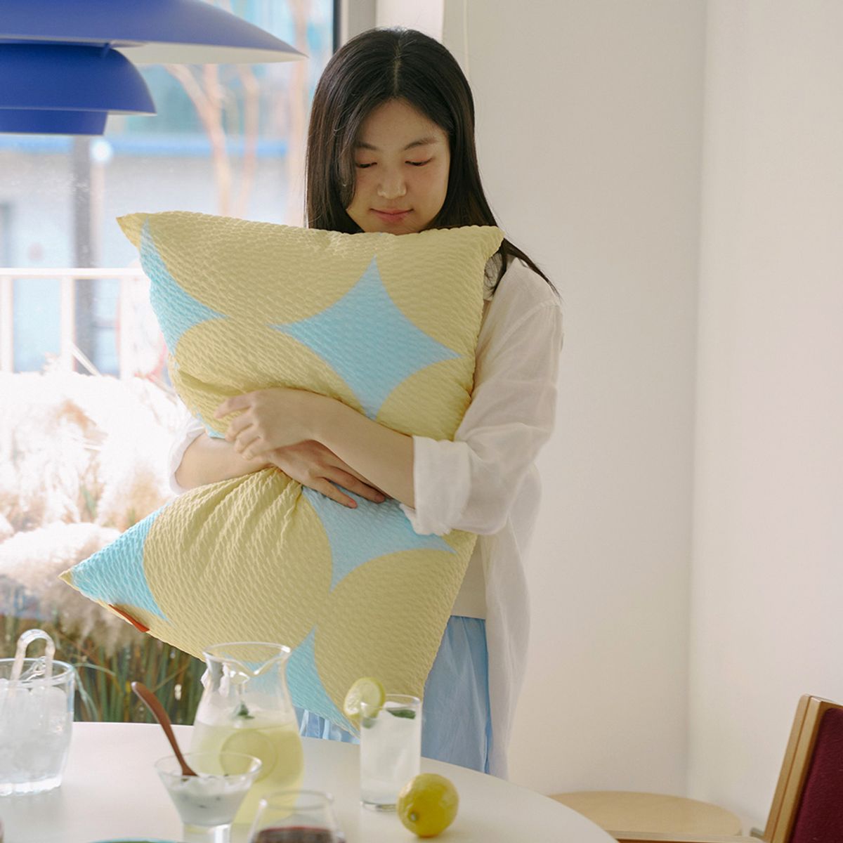 보웰(BOWELL) [BWTZ] 빅도트 뱀부 시어서커 여름 베개커버
