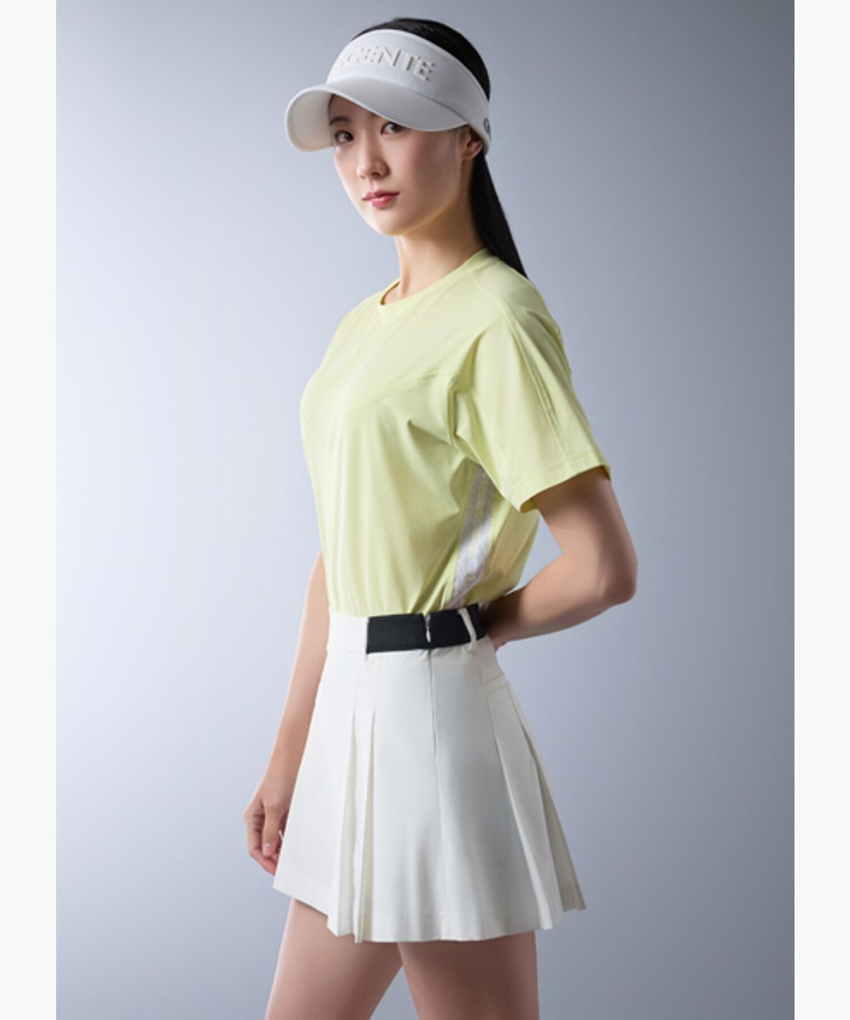 데상트 골프(DESCENTE GOLF) 여성 포인트 라운드 티셔츠 (DQ22WFNS55)
