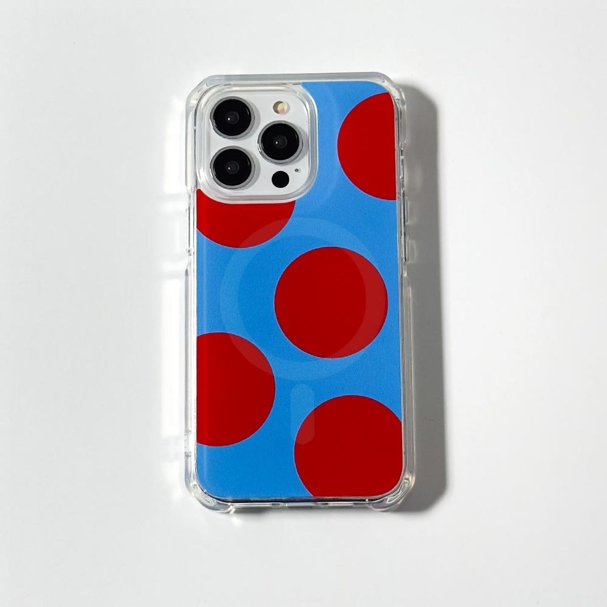 에이쓰리비쓰리(A3B3) [맥세이프] Big Dot Red Blue 빅 도트 레드 블루 (맥세이프 젤하드 케이스)
