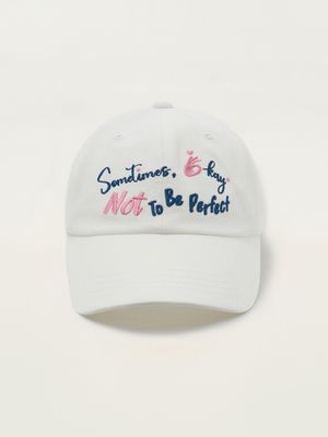 [남녀공용] 썸타임스 오케이 볼캡 (화이트)