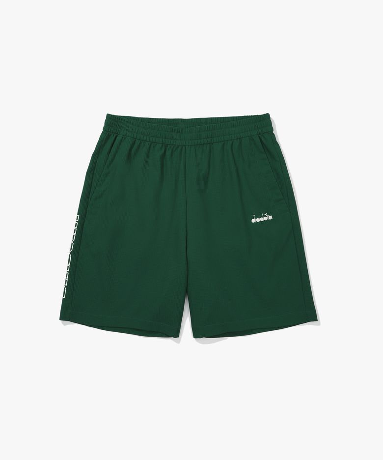 로고 시어서커 하프팬츠 GREEN