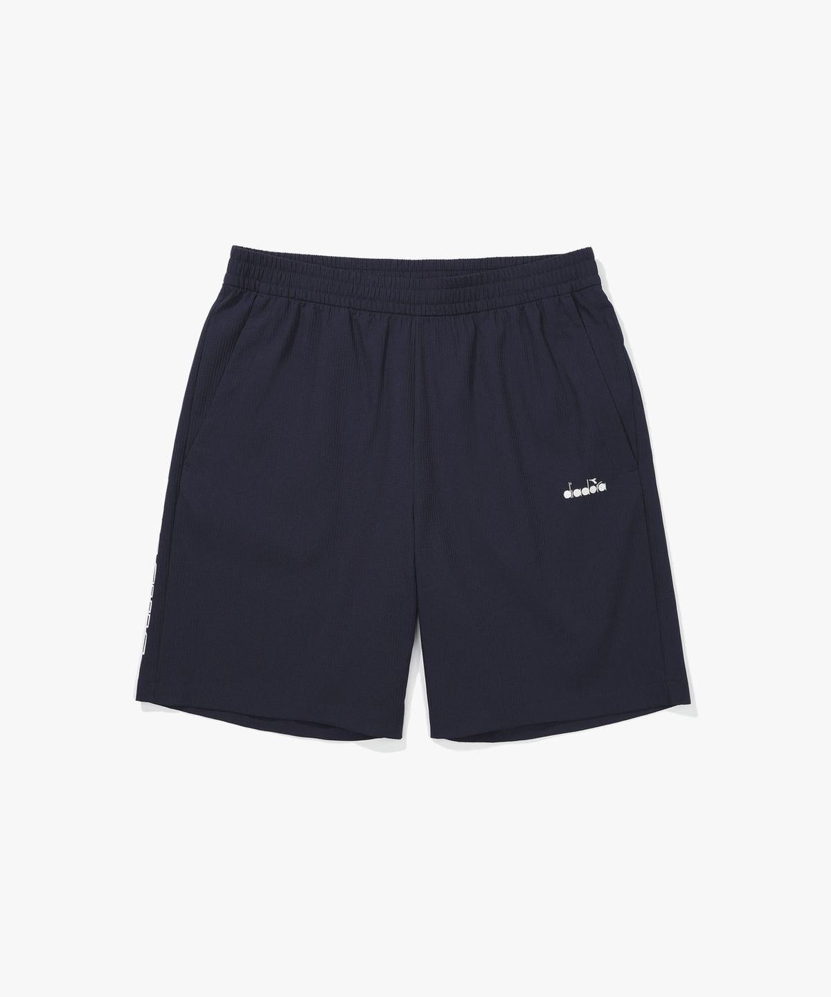 디아도라(diadora) 로고 시어서커 하프팬츠 NAVY
