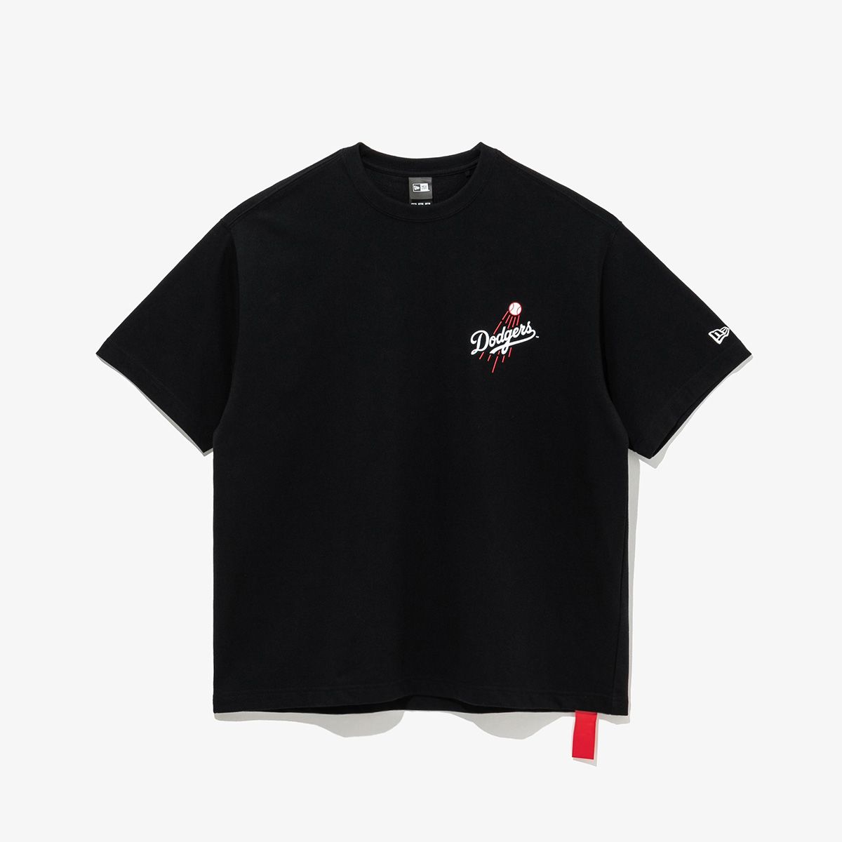 뉴에라(NEW ERA) MLB LA 다저스 치어링 푸드 티셔츠 블랙 14536501