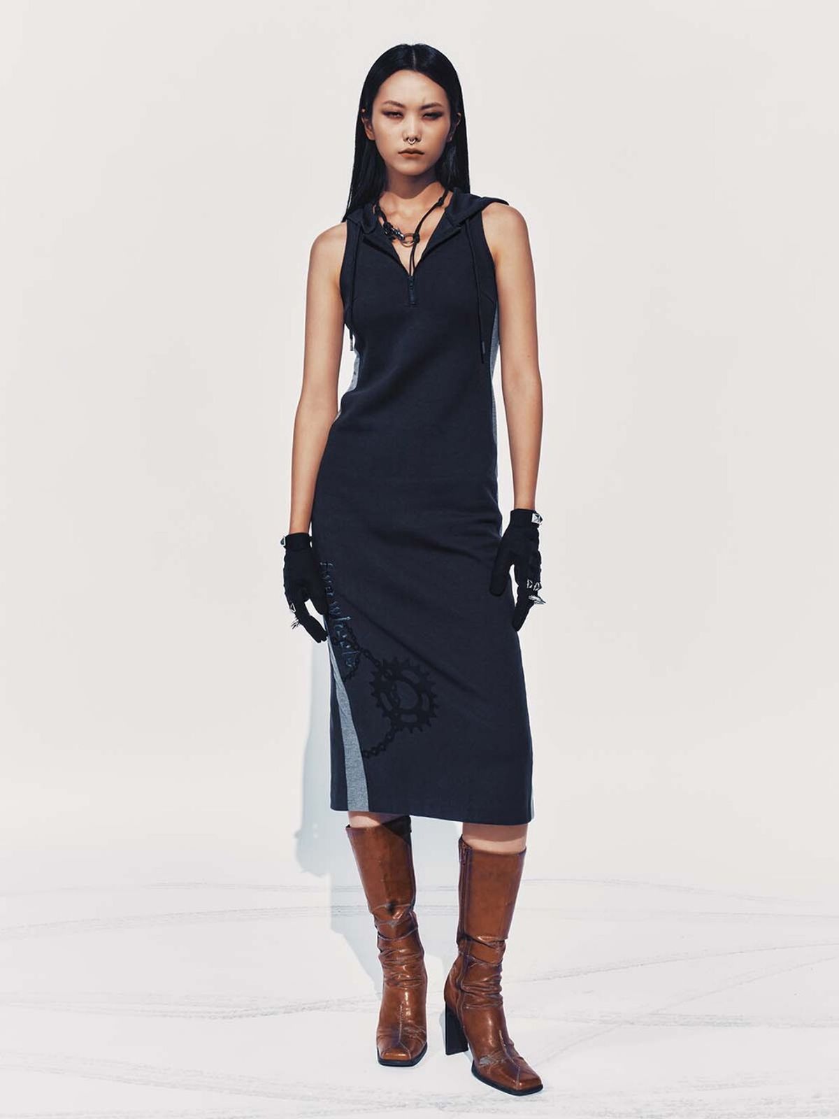 퓨레(PUREE) 2 wheels Hoodie jersey dress
