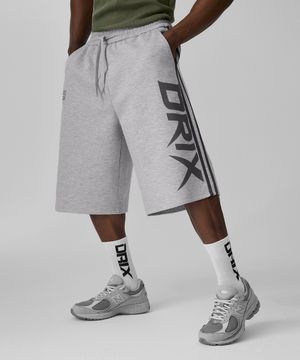 트랙 라인 그래픽 버뮤다 스웨트 팬츠_멜란지 그레이