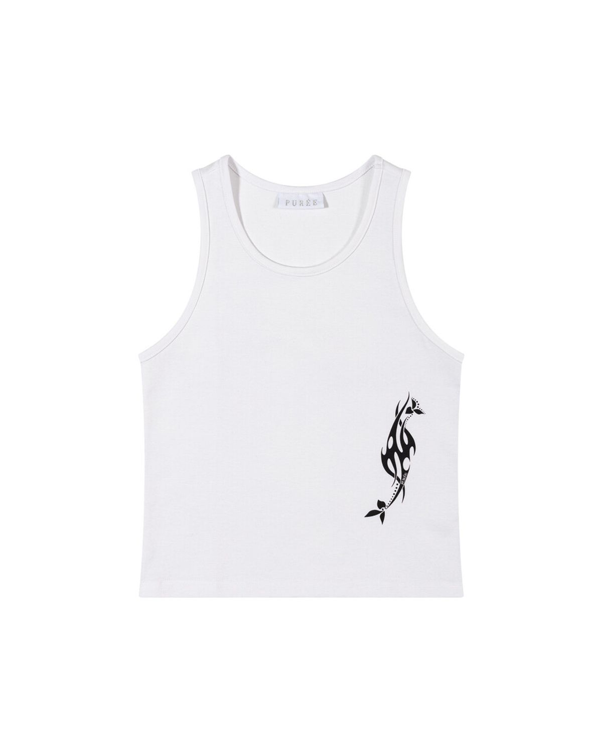 퓨레(PUREE) Inked tribal sleeveless White