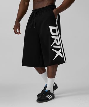 트랙 라인 그래픽 버뮤다 스웨트 팬츠_블랙