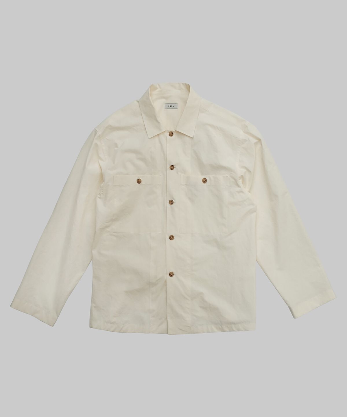 뗄라(TELA) Butter Yellow Cotton Two Pocket Over Shirt