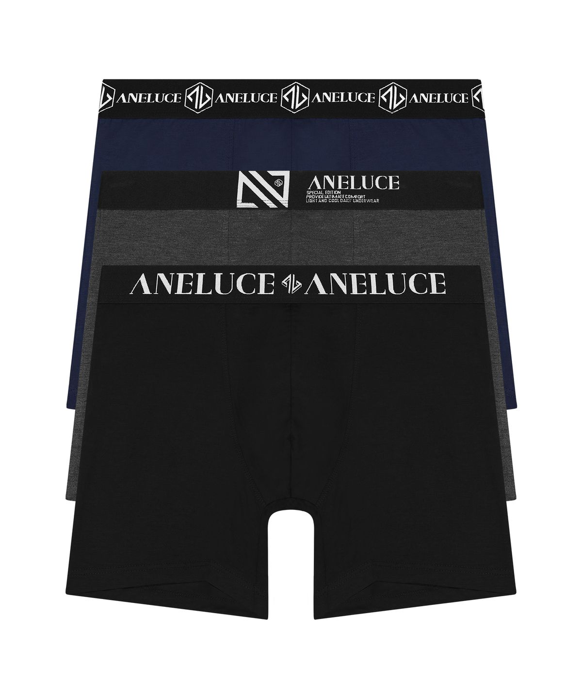 아넬루체(ANELUCE) 기능성 스포츠 남자팬티 남성 뱀부 롱 드로즈 팬티 속옷 3매세트