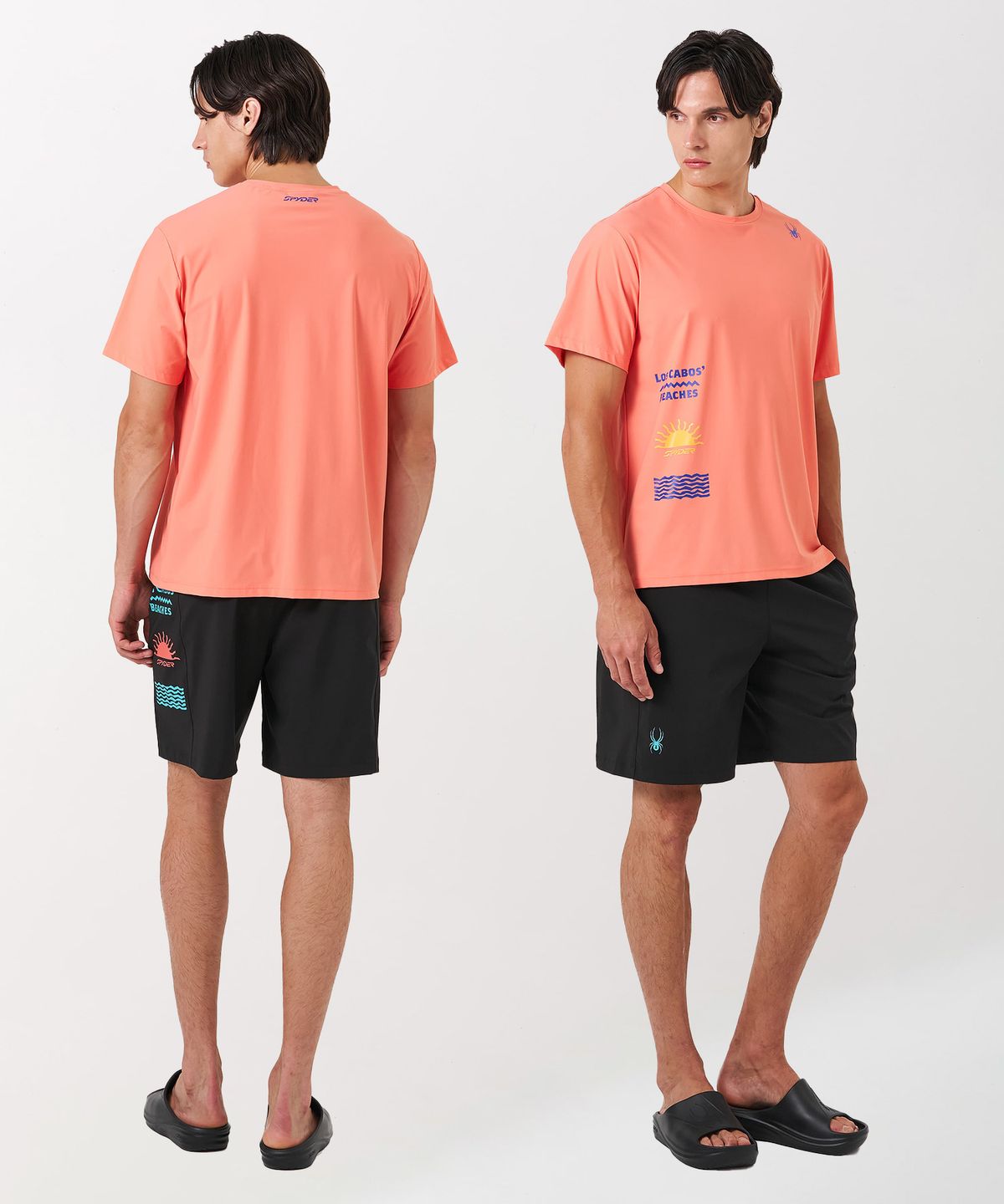 스파이더(SPYDER) 남성 워터 스포츠 냉감 우븐 숏츠 4.5부 SPKMCNTR321MBLK