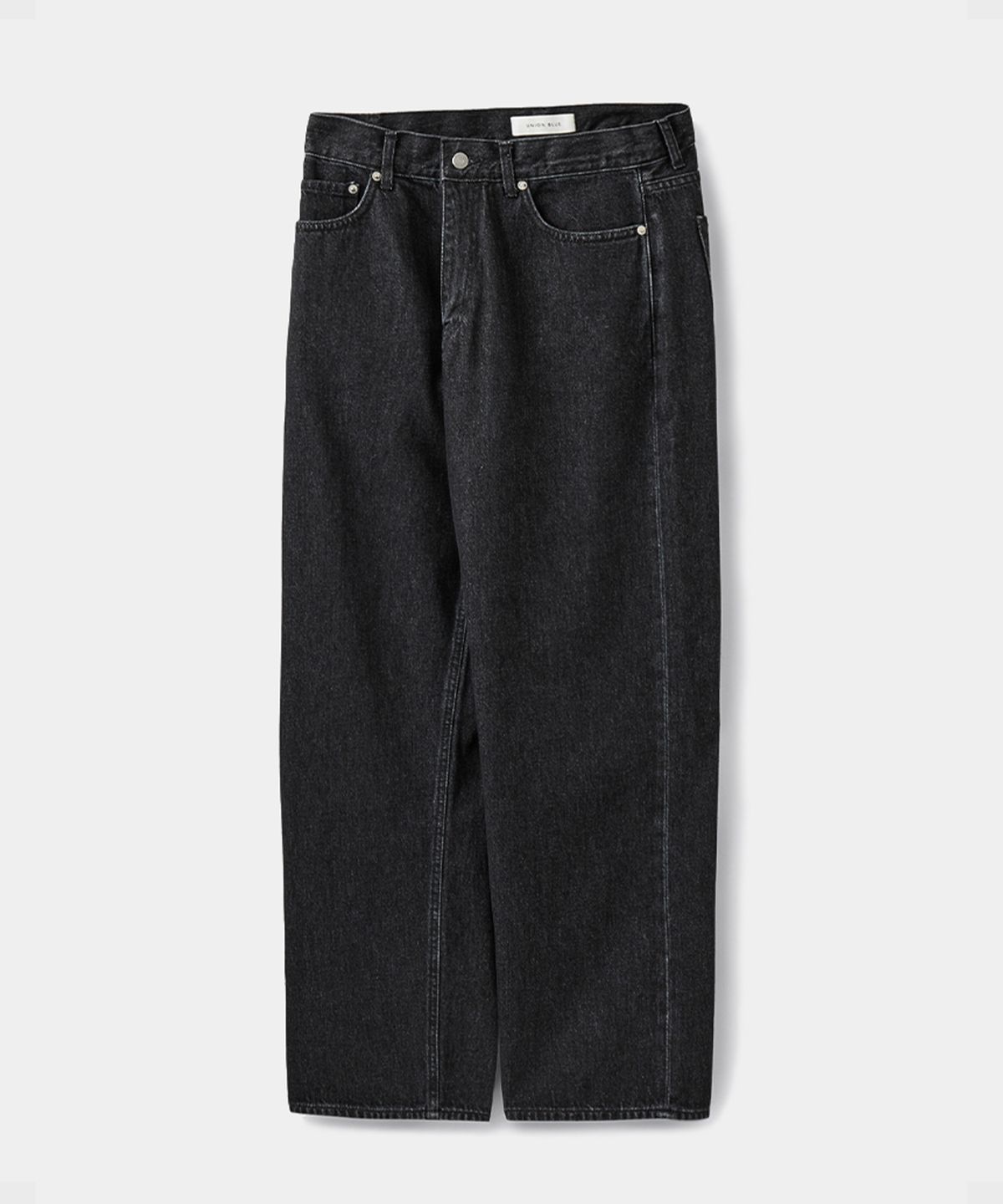 유니온블루(UNION BLUE) ARCHON WIDE DENIM PANTS [WASHED BLACK]