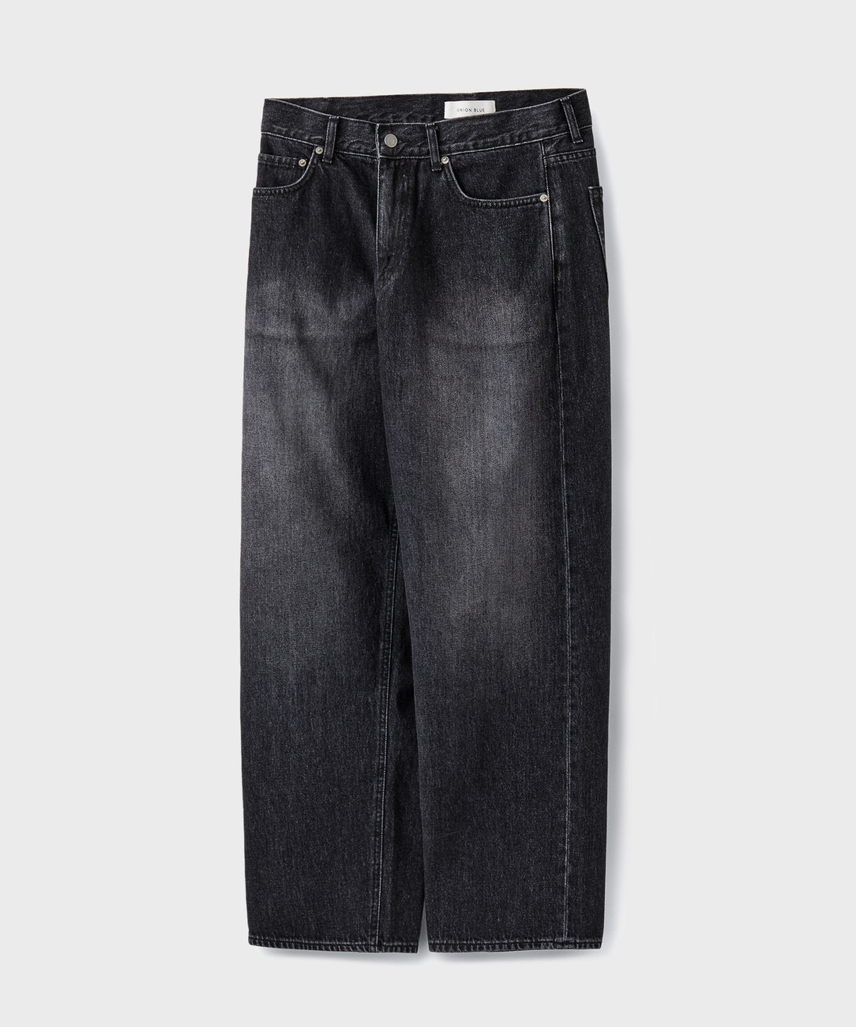 유니온블루(UNION BLUE) ARCHON WIDE DENIM PANTS [BRUSHED BLACK]