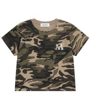 텐버 메탈 로고 카모 반팔 티 남녀공용