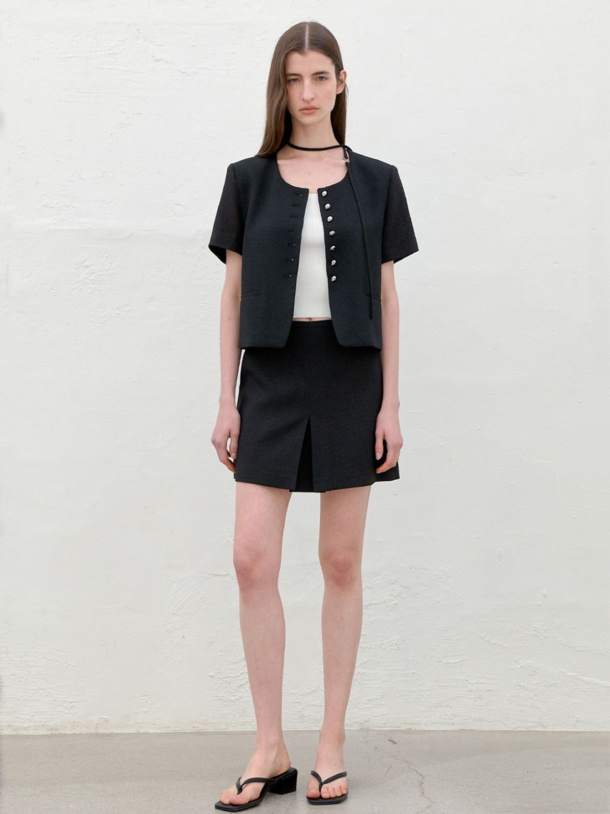 아틀리에 나인(ATELIER NAIN) SUMMER TWEED SET-UP SKIRT(SK-5019)
