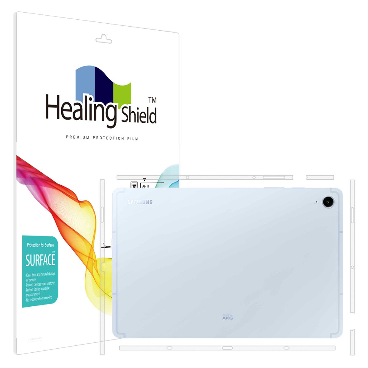 힐링쉴드(HEALINGSHIELD) 갤럭시탭S10 FE 무광 측면테두리 보호필름 2매