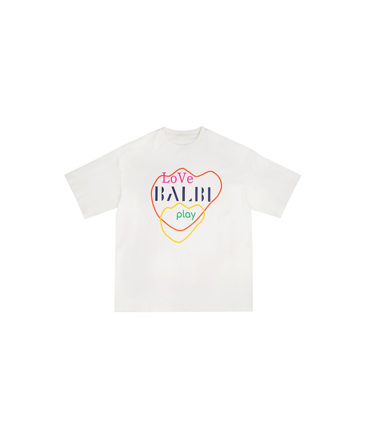 발비(BALBI) 러브 발비 오버핏 반팔 티셔츠