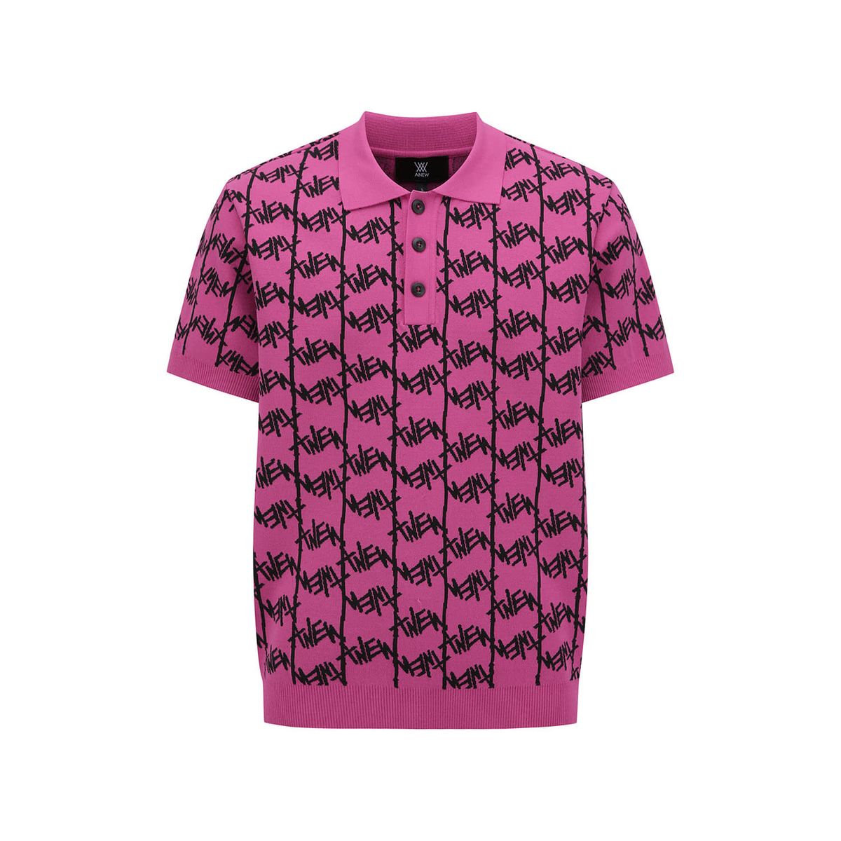 어뉴골프(ANEW GOLF) MEN SM LOGO PATTERN SHORT SLEEVE SWEATER_HP