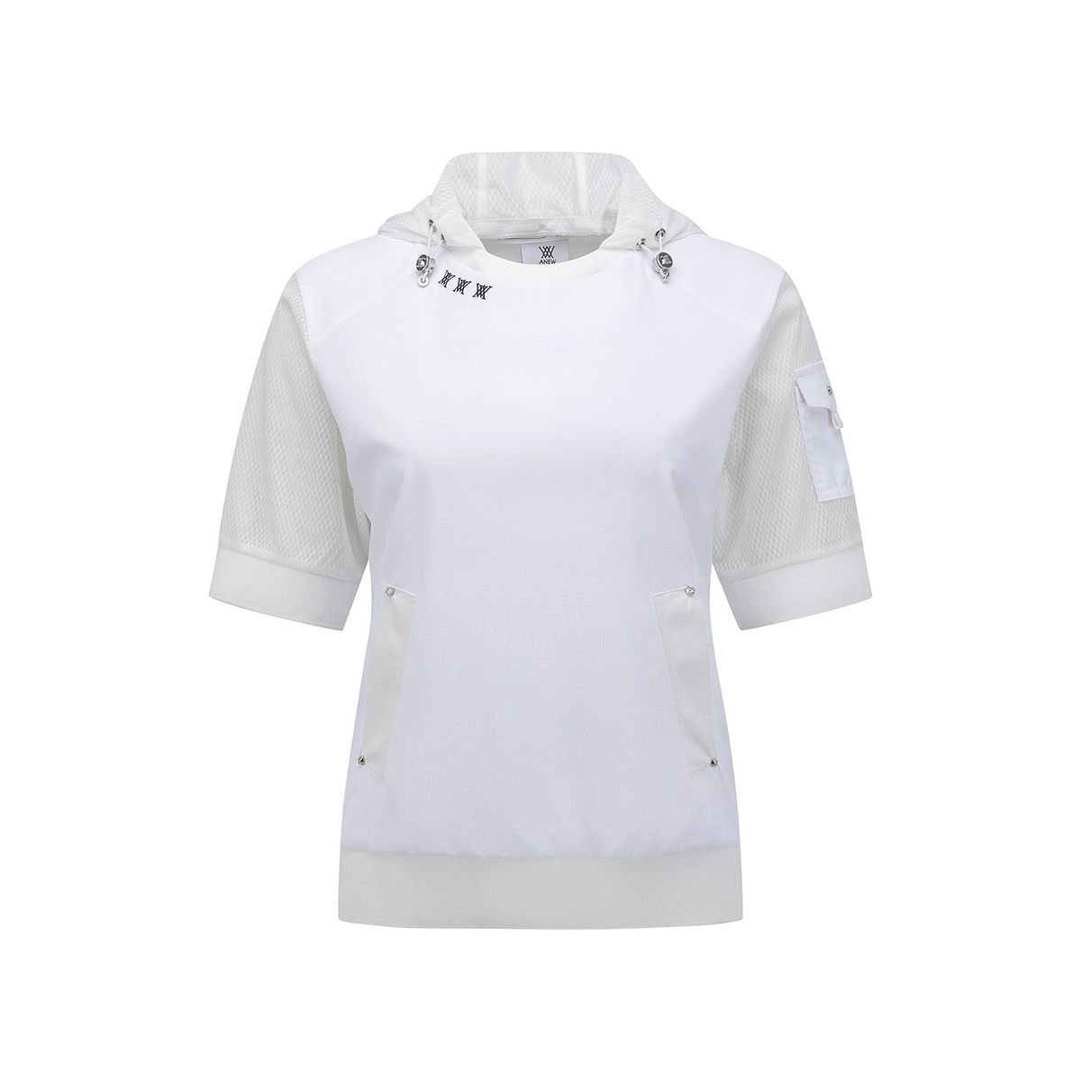어뉴골프(ANEW GOLF) WOMEN SM HOODY POCKET SHORT T-SHIRT_WH