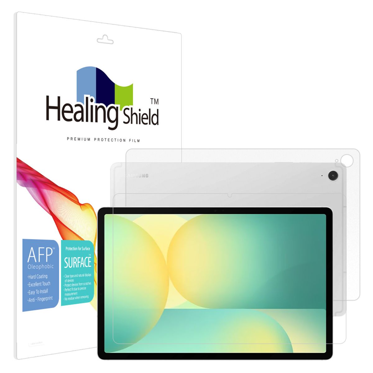 힐링쉴드(HEALINGSHIELD) 갤럭시탭S10 FE 플러스 올레포빅 액정보호필름1매 후면1매