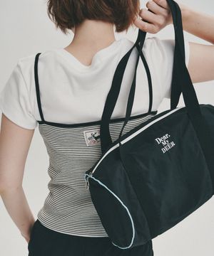 로고 스포츠 더플백_ 블랙