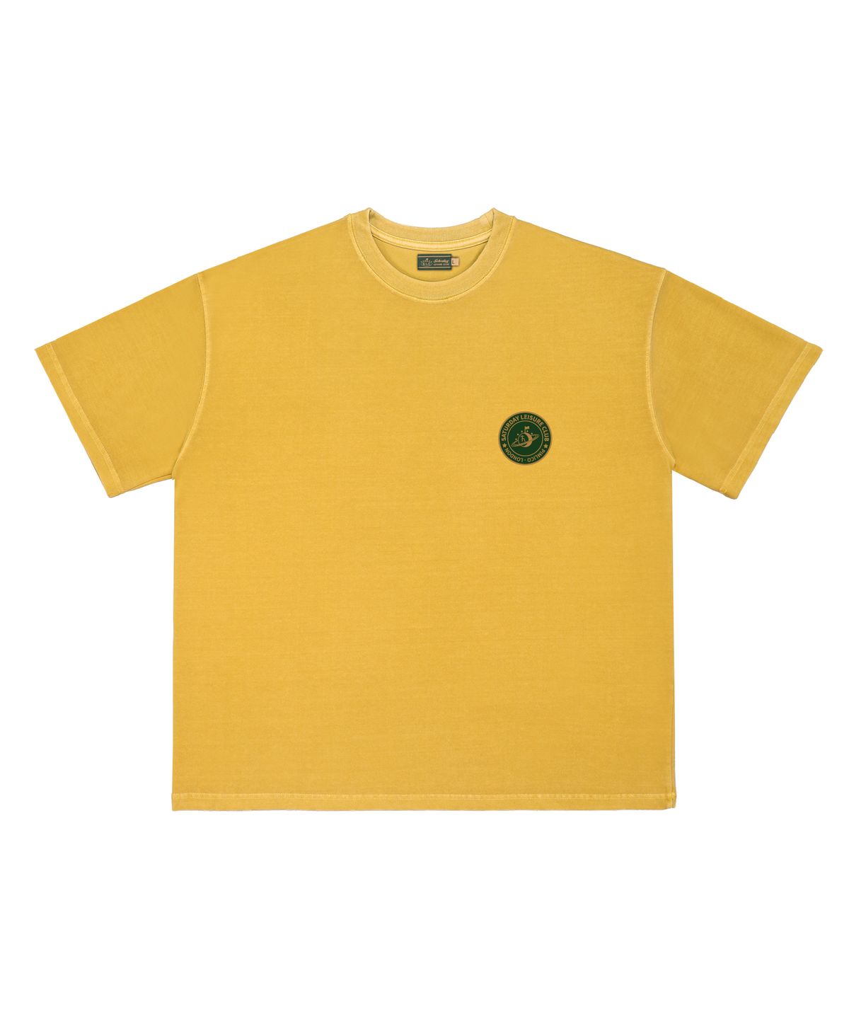 세러데이 레저 클럽(SATURDAY LEISURE CLUB) Pigment Dyed T-shirt(Unisex) / Small S.L.C Emblem -  Mustard
