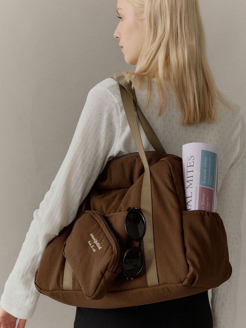 OMNIPOTENT ■ Love& cat duffel bag + pouch set _2colors MUSINSA | OMNIPOTENT Love& cat duffel bag + pouch set _4colors