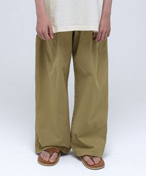 루즈 와이드 투턱 팬츠 Beige