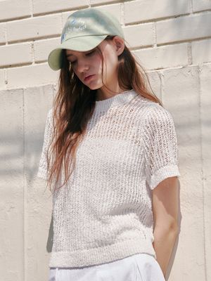 멜리 니트 탑 (화이트)