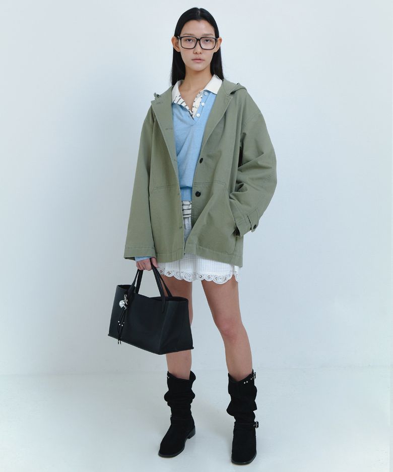 로노 후디 자켓 카키