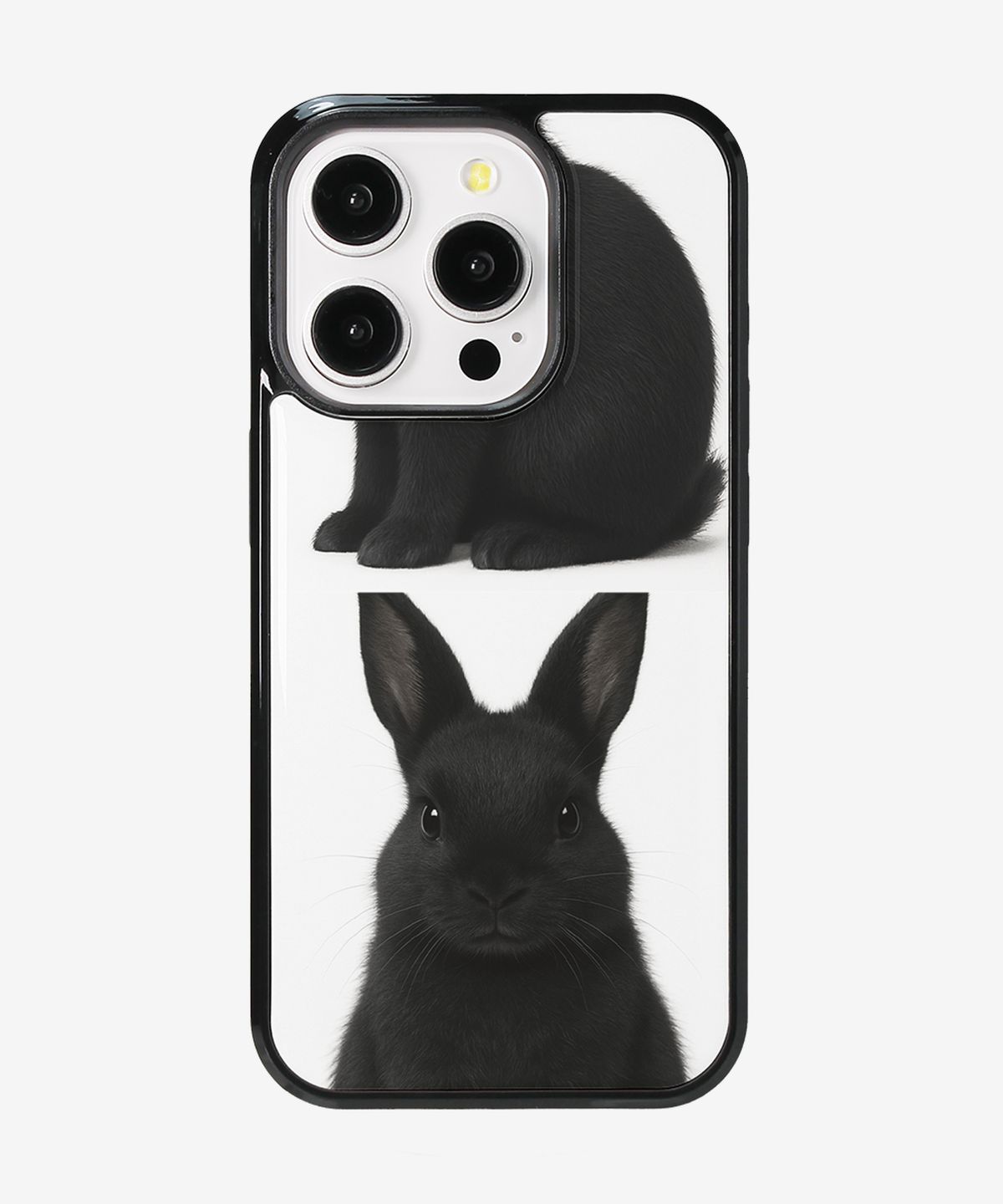 속담(SOKDAM) black rabbit glass bumper case