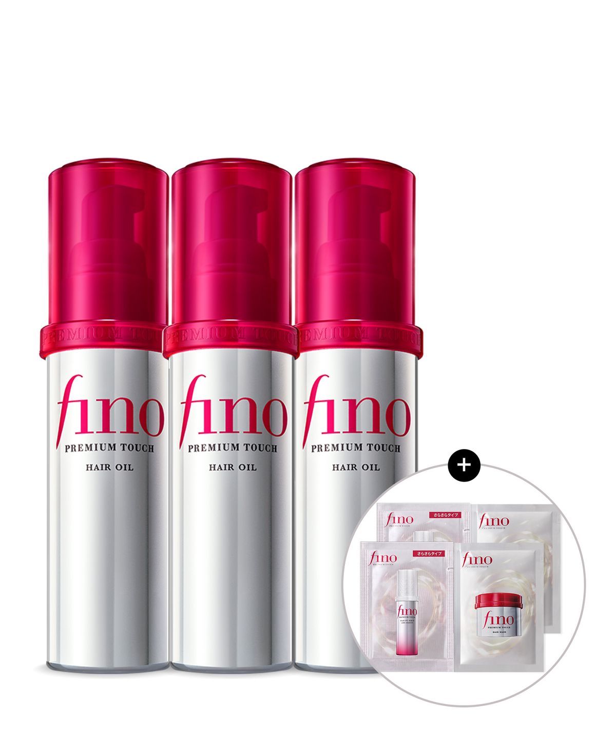 피노(FINO) 프리미엄 터치 헤어 오일 70ml 3개  (+ 증정 에어리 오일 샤쉐 2매 + 피노 마스크 샤쉐 2매)
