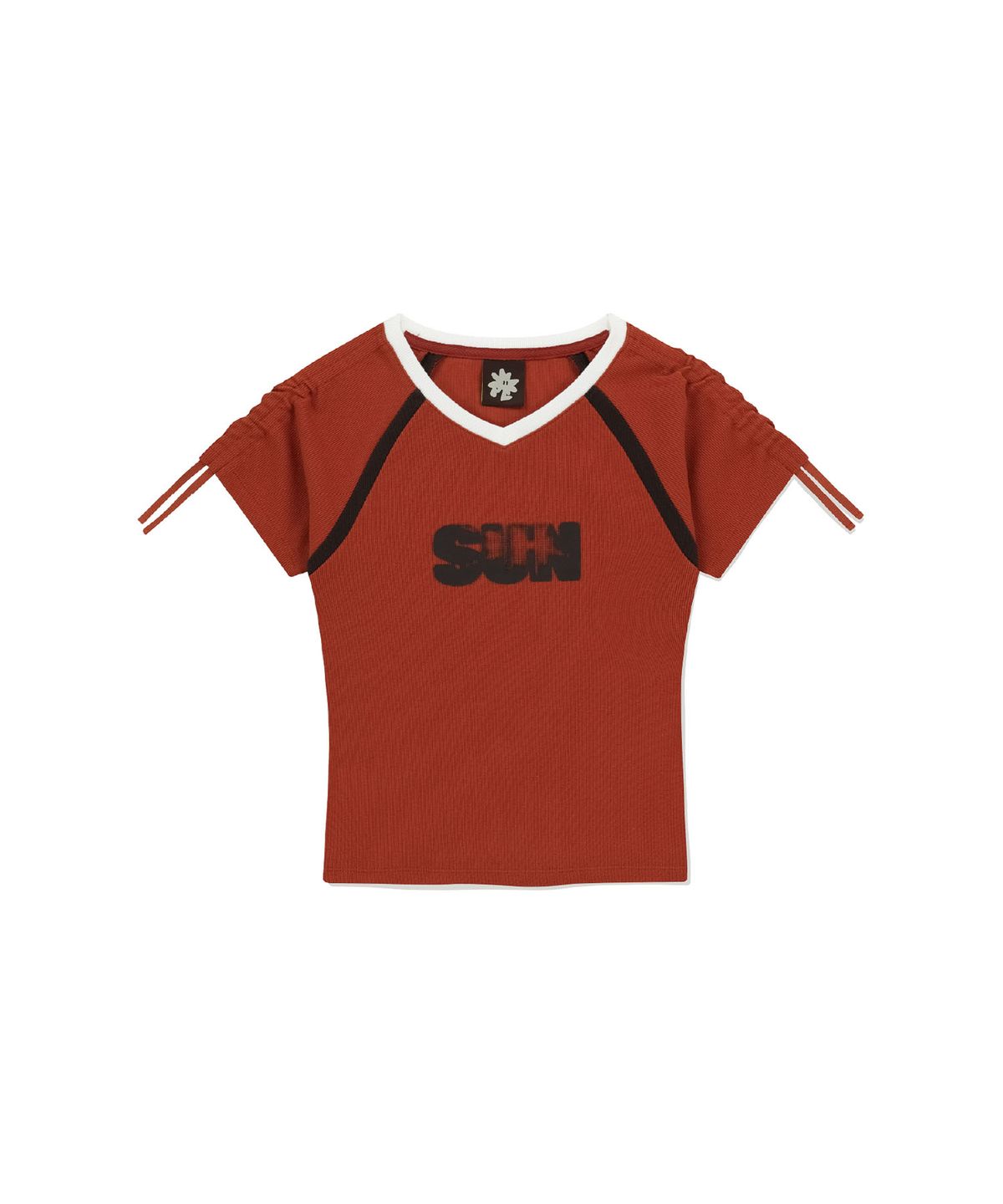 썬러브투어(SUNLOVETOUR) W Ribbed SUN Tee Red