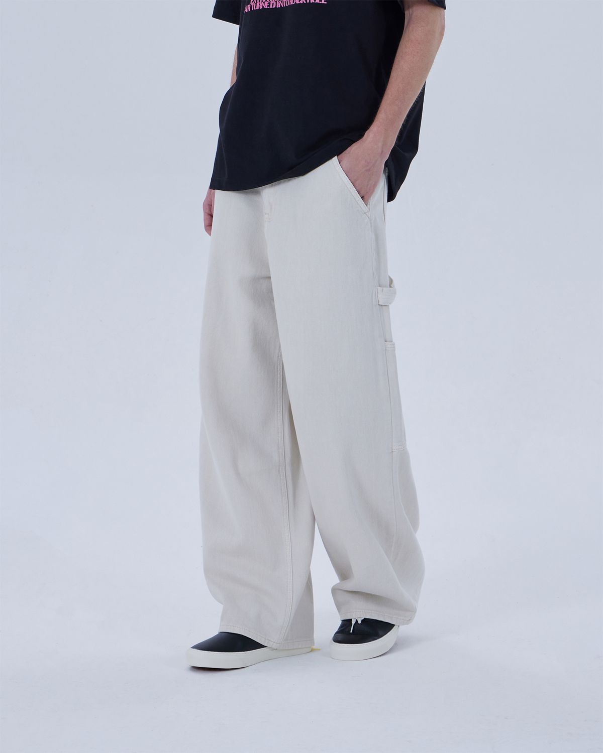 디스펑트(DYSFUNCT) KEY RING COTTON PANTS(IVORY)