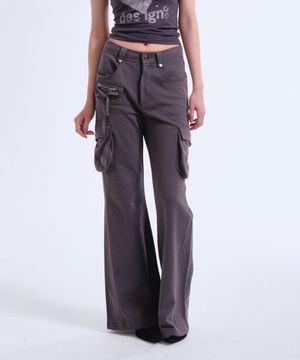 BOOTS CUT CARGO POCKET PANTS CHARCOAL