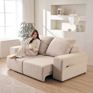 포슬로 3인용 쿠션형 구스 모션 슬라이드 확장형 리클라이너 소파